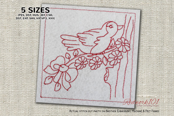 A Cozy Bird on a Blossom Branch for Seasonal Crafts