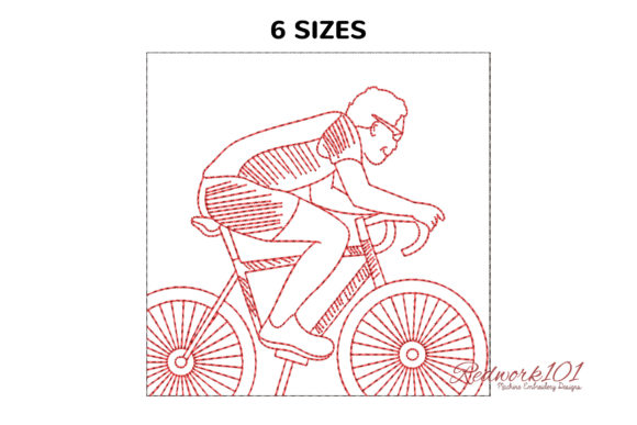 A Cyclist Redwork Embroidery Design Review for Makers