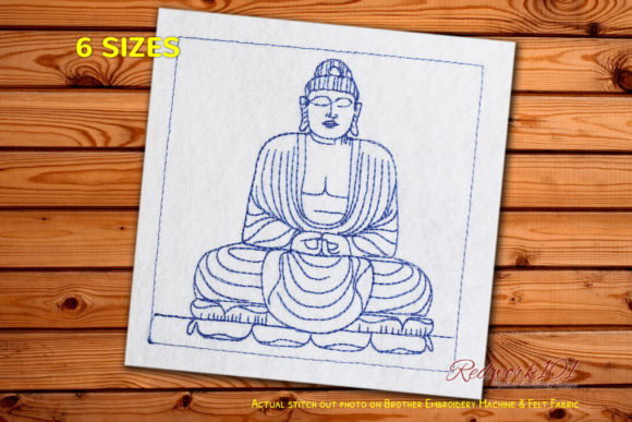 A Designer's Review: The Meditating Buddha Redwork Design