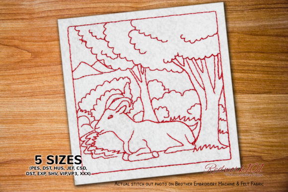 A Rustic Farm Scene for Seasonal Embroidery