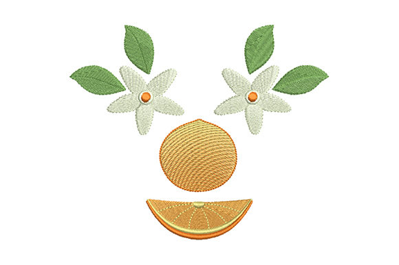 An Embroidery Designer's Review of Flower and Fruit of a Orange