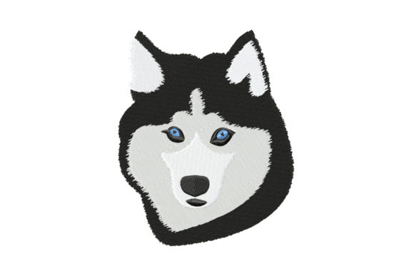 An Embroidery Designer's Review of Siberian Husky Dog Head
