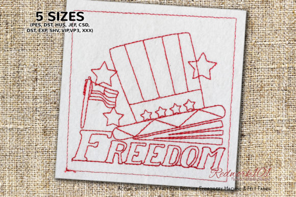 Expert Review: Hat with United States Flag Redwork Embroidery Design