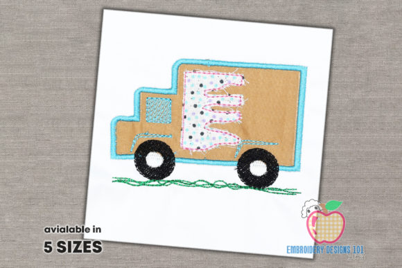 Ice Cream Box Truck Embroidery: A Designer's Review