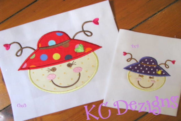 Ladybug Face Embroidery Design for Branded Merchandise