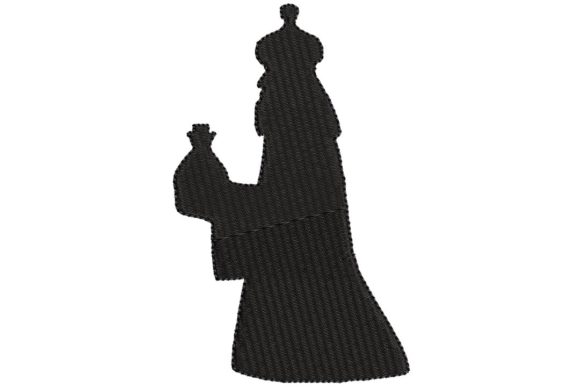 Wise King 1 Silhouette: A Minimalist Nativity for Christmas Crafts